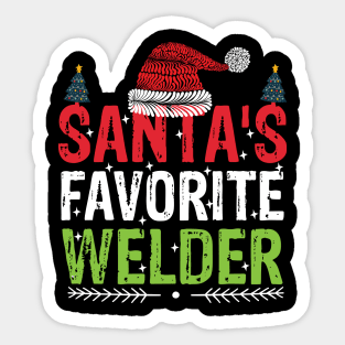 Santas favorite welder cool Christmas welding Sticker